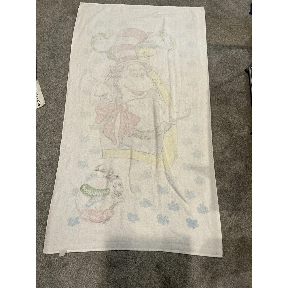 Vintage Dr Seuss Cat In The Hat Towel Made USA Jay Franco